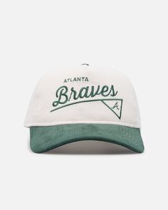 New Era Atlanta Braves 'Heritage Golf' Pre-Curved Golfer Snapback Chrome White Starting Fresh, Chrome White, Culture Kings, Retro Look, Atlanta Braves, White Style, Snapback Hats, New Era, Atlanta