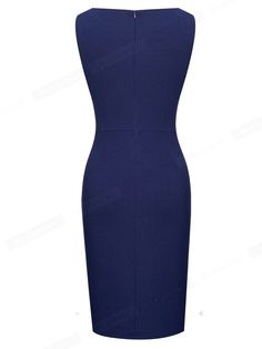 Elegant Round Neck Plain Business Office Pencil Dress Fitted Bodycon Dress With Buttons For Work, Fitted Bodycon Dress With Buttons, Office Lady Bodycon Sheath Dress, Office Lady Sheath Bodycon Dress, Sheath Bodycon Dress For Workwear, V-neck Stretch Bodycon Dress For Work, Sheath Bodycon Dress For Office, Business Style Bodycon Dress, Office Lady Bodycon Dress For Business