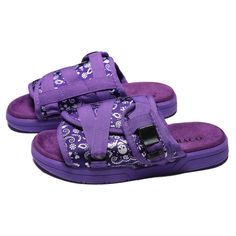 Bandanna DracoSlides - Comfortable Luxurious Slides For Men & Women Peel Off Jordans, Draco Slides, Best Slides, Slides For Men, Back Relief, Drip Fits, Cool Slides, Men Slides, Sandals For Men