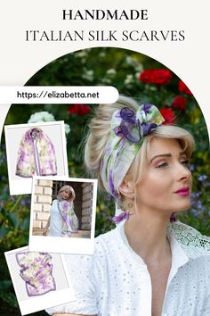 Embrace your inner fashionista with the Elizabetta Italian Silk Scarf, showcasing delicate floral patterns in a dreamy lavender hue. This luxurious scarf, meticulously crafted from silk georgette, is the epitome of sophistication and elegance. Discover the secret to turning heads and making a lasting impression with this must-have accessory. Business Professional Outfits For Women, Italian Silk Scarf, Italian Chic, Business Professional Outfits, Silk Scarf Style, Timeless Basics, Sophisticated Outfits, Italy Outfits, Scarf Style