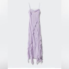 Mango Lilac Ruffle Maxi Dress Never Used No Tags But Its The Same Hanger And Bag It Came In Size Small Sold Out In Stores Casual Chique Stijl, Club Streetwear, Style Désinvolte Chic, Style Casual Chic, Ankle Length Dress, Sleeveless Dresses, Camisole Dress, Backless Maxi Dresses, Sling Dress