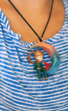 Handmade Uniquely Aristic Necklace and Earrings Handcrafted - Etsy 3d Printed Pendant, Extraordinary Jewelry, Charm Necklaces, Little Prince, The Little Prince, Lovely Shop, Necklace And Earrings, Polymer Clay Crafts, Delicate Necklace