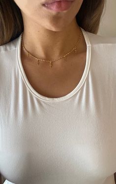 "A super cute mini ankh choker! Wear this necklace alone or layer it, you cant go wrong! Handmade 12\" with 3\" inch extension chain" Gift Cross Choker, Ankh Necklace, Dainty Gold Necklace, Gold Choker Necklace, Gold Choker, Choker Necklaces, Gold Chain Necklace, Jewelry Gift, Beautiful Necklaces