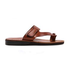 Rafael honey, handmade leather slide sandals with side velcro and toe loop - Top View Brown Adjustable Toe Ring Sandals With Single Strap, Adjustable Brown Toe Ring Sandals With Single Strap, Classic Sandals With Adjustable Single Toe Strap, Classic Adjustable Sandals With Single Toe Strap, Adjustable Toe Loop Sandals With Rubber Sole, Adjustable Sandals With Rubber Sole And Single Toe Strap, Classic Adjustable Flip Flops With Single Toe Strap, Adjustable Leather Toe Ring Sandals With Single Strap, Adjustable Toe Ring Sandals With Rubber Sole