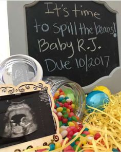 an image of a baby's x - ray in a jar with jelly beans