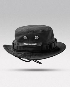 a black hat with two eyes on it