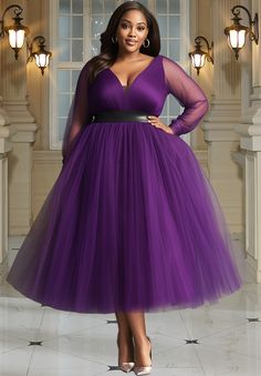 Evening Dresses Elegant Plus Size, Purple Bridesmaid Dresses Plus Size, Plus Size Gala Dress, Purple Dress Outfit, Purple Plus Size Dresses, Purple Dress Outfits, Plus Size Vintage Fashion, Plus Size Gowns Formal, Plus Size Cocktail