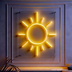 Sun Neon Sign – Radiate Positivity in Your Space - NeonXpert Business Wall Decor, Yellow Neon Sign, Sunny Room, Pink Neon Sign, Neon Wall Signs, Radiate Positivity, Vibrant Energy, The Glow, Tv Room