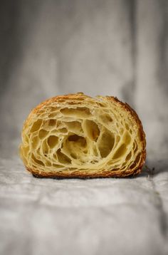 a piece of bread that has been cut in half