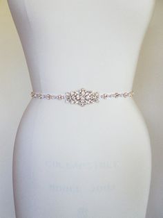 Swarovski crystal skinny bridal belt sash by SabinaKWdesign Elegant Crystal Bridal Belt, Glamorous Wedding Bridal Belt With Crystals, Elegant Fitted Bridal Accessories With Rhinestones, Crystal Bridal Belt With Sashes For Party, Fitted Rhinestone Bridal Belt For Wedding, Formal Fitted Sash With Rhinestones, Embellished Fitted Bridal Belt, Elegant Embellished Fitted Sash, Elegant Embellished Fitted Sashes