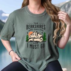 Embrace the call of the mountains with this beautifully designed Comfort Colors tee, showcasing a stunning mountain scene that captures the essence of adventure. Whether you're hiking the trails or exploring scenic towns, this t-shirt lets you carry the spirit of nature wherever you go. Crafted from 100% ring-spun US cotton, the Comfort Colors tee is garment-dyed for a super-soft feel that only gets better with time. The relaxed fit and classic crew neckline make it an easy choice for your everyday adventures, whether you're dressing it up or keeping it casual. Available in six earthy tones, this shirt is perfect for layering or wearing on its own. Product Highlights: Made with high-quality, 100% ring-spun US cotton Soft-washed, garment-dyed fabric for ultimate comfort Pre-shrunk for a rel The Berkshires, Comfort Colors Tshirt, Cozy Outdoor, Hiking Shirts, Mountain Scene, Comfort Colors Tee, Trendy Tee, Comfort Colors, Crew Neckline