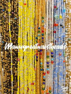 "FREE SHIPPING Please Note: **We have different options, please scroll to see options or message if you want even MORE OPTIONS **These waist beads ship from Ghana, West Africa. They are traditional and authentic yet fancy and fashionable.* **Shipping takes 3-5 days to be delivered or longer based on processing time. **Payment method: PayPal (Message for email) #Waist beads sizes vary from 35\"-45\" #They are all made with cotton threads #Bead sizes vary from 6/0, 8/0 12/0 Package options: Packag Colorful Waist Beads For Festivals, Traditional Party Waist Beads, Festival Waist Beads With Beaded Chain, Festival Waist Beads With Round Beaded Chain, Colorful Waist Beads For Summer, Multicolor Round Waist Beads For Summer, Traditional Waist Beads With Beaded Chain, Colorful Round Beads Waist Chain, Traditional Beaded Waist Beads For Festival