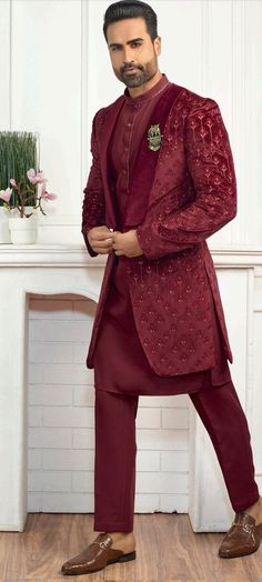 Details : Color -marron Any Color you may ask for...(one colour ) Fabric_ important Work Details ;plain Bottom Details maroon -- Pajama Package Include : Top , Bottom, Kurta All others accessories are for photography purpose only . Just the Top and bottom available . Color variation may be there slightly , due to computer resolution and camera . Elegant Bandhgala With Straight Kurta For Festivals, Eid Party Bandhgala Straight Kurta, Elegant Festive Straight Kurta Nehru Jacket, Elegant Straight Kurta Bandhgala For Diwali, Elegant Straight Kurta Bandhgala For Party, Festive Party Bandhgala Straight Kurta, Festive Party Bandhgala With Dupatta, Elegant Nehru Jacket With Dabka Work For Festivals, Elegant Straight Kurta Churidar For Formal Occasions