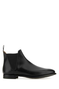 Black Leather Chelsea 8 Ankle Boots from Crockett & Jones Classic Ankle-high Chelsea Boots With Rubber Heel Cap, Classic Pointed Toe Boots With Rubber Sole, Classic Ankle-high Chelsea Boots With Leather Sole, Calf Leather Chelsea Boots For Work, Formal Leather Chelsea Boots, Ankle-high, Formal Leather Chelsea Boots Ankle-high, Ankle-high Chelsea Boots With Rubber Sole For Formal Occasions, Black Ankle-high Chelsea Boots For Formal Occasions, Formal Ankle-high Chelsea Boots With Rubber Sole