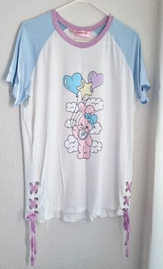 Cutest little graphic shirt from MyViolet in collaboration with MilkySippyCup 🎀 hoping to make many cute fairy coirds with this 💕 Playful Blue T-shirt For Loungewear, Playful Crew Neck T-shirt For Loungewear, Cute Blue T-shirt For Loungewear, Casual Cotton T-shirt For Bedtime, Cute Cartoon Print Crew Neck T-shirt, Casual Crew Neck T-shirt For Bedtime, Fun Crew Neck T-shirt For Loungewear, Pastel Goth Short Sleeve T-shirt For Streetwear, Cute Crew Neck T-shirt With Cartoon Print