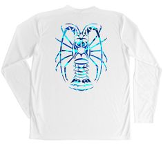 Men's Long Sleeve UV Water Camouflage Thresher Shark Swim Shirt White Sports Rash Guard With Uv Protection, Sports Rash Guard With Uv Protection In White, White Rash Guard With Upf 50+ For Sports, White Rash Guard Upf 50+ For Sports, White Surfing Tops With Upf 50+, White Long Sleeve Rash Guard With Upf 50+, White Upf 50+ Surfing Top, White Moisture-wicking Tops For Swimming, White Long Sleeve Moisture-wicking Rash Guard