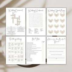 wedding program booklets with cross and hearts