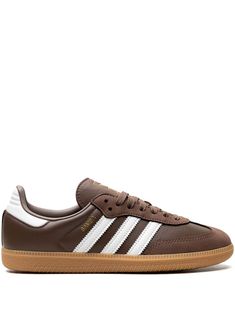 Adidas Samba OG "Earth Strata Gum" Sneakers | Brown | FARFETCH Brown Adidas Sneakers, Adidas Samba Brown, Brown Wishlist, Brown Adidas Shoes, Sneakers Adidas Women, Fall Goddess, Ceo Style, Brown Samba, Brown Adidas