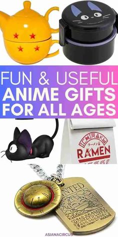 the words fun and useful anime gifts for all ages