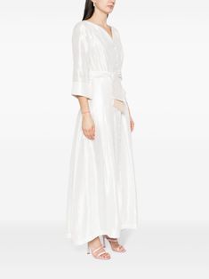 Elegant Spring Maxi Dress With Belt, Luxury Belted Midi-length Dresses, Elegant Daywear Dress With Belt, Luxury Maxi Dress For Workwear In Spring, Luxury Maxi Dress For Spring Workwear, Luxury Maxi Dress For Workwear, Fitted Maxi Dress With Belted Cuffs, Spring Luxury Maxi Dress, Elegant Silk Belted Midi Dress