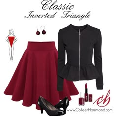 Classic Inverted Triangle 3 by colleen-hammond on Polyvore featuring H&M, LifeStride, Essie and Pumps Wardrobe Sudoku, Inverted Triangle Body Shape Fashion