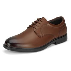 PRICES MAY VARY. [CASUAL & BUSINESS LOOK]: Transition from casual to formal with HEEZ lace-up mens Oxfords. Crafted from full grain leather with a polished round-toe and cushioned footbed. They're ideal choice for both daily wear and formal occasions. [COMFORTABLE & ODORLESS]: Our men's dress shoes lined in split leather for a luxurious feel and textile for softness and breathability. The removable, textile-covered, and rebounded insole for added comfort. Keeping your feet dry and odor-free. [DU Men's Oxford Shoes, Derby Dress, Lace Up Dress, Oxford Dress Shoes, Oxford Shoes Men, Wingtip Oxford, Oxford Dress, Formal Shoes For Men, Business Formal