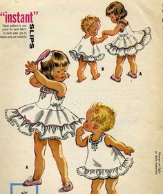 Petticoat Pattern, Toddler Patterns, Vintage Childrens Clothing, Patron Vintage, Vintage Sewing Notions, Childrens Sewing Patterns, Vintage Toddler, Sewing Patterns Girls, Baby Doll Clothes