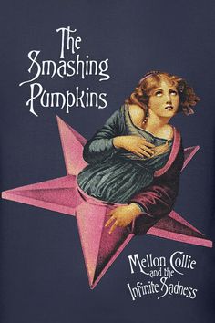 the smashing pumpkins album cover with an image of a woman sitting on top of a star