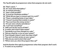 the top ten rules for program development that students can use to learn programming and programming