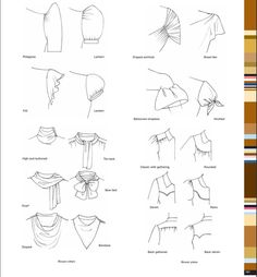 the instructions for how to make an origami top with different necklines and shoulders