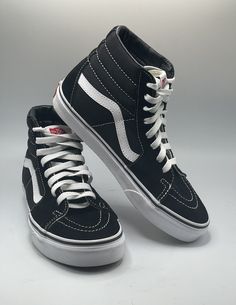 Vans Sk8-Hi Black/Black/White Classics Shoe US M 5.5 US W 7  | eBay Vans Sk8 Hi Black, Vans Sk8 Hi, Sk8 Hi, Classic Shoes, Vans Sk8, Shoe Style, Color Combination, White Color, The Black