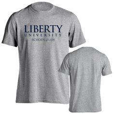 Liberty University Flames School of Law Short Sleeve T-Shirt This Liberty University Flames School of Law Shirt will no doubt be your go-to tee all season long not only in Lynchburg, Virginia, but everywhere you go. Wear this tee with pride and let everyone know your passion and appreciate for the Liberty University School of Law. This is a great shirt to give as a Graduation, birthday, or Christmas holiday!Solids 100% CottonHeathers Poly/Cotton BlendSimple and stylish shirt designFull front hig Casual Athletic Heather T-shirt With Letter Print, Heather Grey Graphic Tee With Text Print, Heather Grey Graphic Tee With Letter Print, Casual Heather Grey Pre-shrunk T-shirt, Heather-colored Graphic Tee With Text Print, Casual Pre-shrunk Heather Grey T-shirt, Casual Athletic Heather T-shirt With Logo, Athletic Heather Short Sleeve Top With Text Print, Gray Short Sleeve T-shirt For College