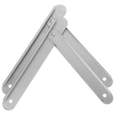 an image of two metal brackets on a white background