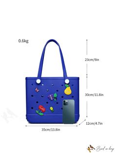 BirdinBag - Stylish & Spacious Waterproof Beach Tote Bag for Women with Random Accessory Casual Square Bag For Outdoor, Casual Square Shoulder Bag For Outdoor, Trendy Rectangular Bags For Outdoor, Trendy Rectangular Outdoor Bag, Trendy Rectangular Outdoor Bags, Packable Tote Bag For Outdoor, Square Outdoor Bags With Large Capacity, Outdoor Bags With Removable Pouch And Double Handle, Outdoor Packable Tote Bag