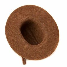 Mini Brown Flocked Cowboy Hat. This Mini Brown Flocked Cowboy Hat is a darling accessory fit for a western look! The small cowboy hat makes for a darling placeholder or favor for western-themed parties, barbecues, and weddings. Utilize it as a gift package decoration for those friend and family cowboys, western lovers, and horse lovers!    This precious hat is covered in rich velveteen coating and its crown is detailed with matching shiny rope trim. Western Style Cap For Country Events, Brown Cap Felt Hat For Rodeo, Brown Felt Cap For Rodeo, Brown Flat Brim Costume Hat For Rodeo, Brown Flat Brim Top Hat For Western-themed Events, Brown Top Hat For Kentucky Derby And Country Events, Western Style Brown Cap Costume Hat, Western Brown Boater Hat With Curved Brim, Country Style Cap For Rodeo