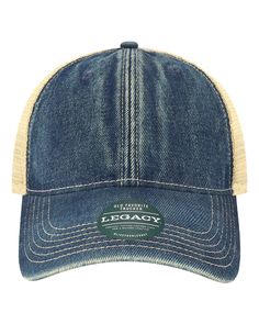 Old Favorite Trucker Cap - BLUE DENIM / KHAKI - ADJUSTABLE | LEGACY Old Favorite Trucker Cap in Blue Denim/Khaki Size Adjustable | Cotton/Polyester Blend Legacy Hats, Laser Engraved Leather, Monogram Hats, Plaid Dog Bandana, Custom Caps, Elegant Baby, Hat Shop, Leather Patches, Trucker Hats