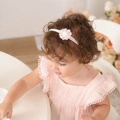 There is just something about a baby girl headband that just makes you say 'awww.' Whether it's a baby girl hair bow or baby headband, the right hair accessory really makes an outfit stand out. Each piece of our luxury baby girl clothing is designed to coordinate with any of these baby girl headbands making the cutest combinations.
2pk Soft stretchy, tonal nylon headband with handmade felt daisies
Presented on header card
Fits babies 0-12 months
Wipe clean as needed Pink Headband Gift For Spring, Pink Spring Hair Accessories For Gift, Pink Spring Hair Accessories For Gifts, Spring Season Pink Hair Accessories For Gifts, Pink Hair Accessories For Spring Gift, Cute White Headband With Pink Bow, Cute Pink Summer Headband, Cute White Flower Hair Accessories, Playful Pink Headband For Summer