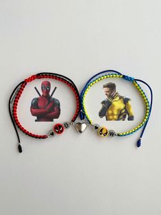 Marvel Beads Bracelet, Deadpool And Wolverine Bracelet, Customizable Adjustable Novelty Friendship Bracelets, Themed Adjustable Friendship Bracelets With Letter Beads, Adjustable Novelty Jewelry For Personalized Gifts, Adjustable Themed Name Bracelet For Friendship, Personalized Adjustable Friendship Bracelets, Personalized Themed Adjustable Name Bracelet, Customized Adjustable Friendship Bracelets For Valentine's Day