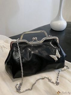 Bird in Bag - Elegant Women's Butterfly Shoulder Bag Casual Satchel Party Bag, Casual Party Satchel Bag, Casual Party Bags With Large Capacity, Trendy Clutch Bag, Casual Party Bag With Detachable Strap, Casual Evening Bag With Detachable Handle, Casual Handheld Bags For Party, Casual Evening Tote Bag, Casual Handheld Party Bags