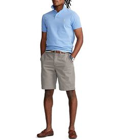 Polo Ralph Lauren Big & Tall Classic Fit 10 1/4" and 11 1/4" Inseams Chino Shorts | Dillard's Fitted Shorts With Pockets And Short Leg, Fitted Shorts With Pockets, Casual Short Pants With Welt Pockets, Casual Short Leg Pants With Welt Pockets, Relaxed Fit Cargo Shorts With Belt Loops, Fitted Shorts With Hip Pockets, Spring Shorts With Hip Pockets, Fitted Summer Shorts With Hip Pockets, Casual Shorts With Button Closure