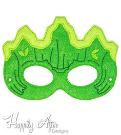 Tree Mask Embroidery Design, tree hero mask, machine embroidery, ITH mask, in the hoop mask, embroid Green Carnival Costume Mask, Green Costume Mask For Carnival, Printable Coloring Masks, Mask Embroidery Design, Hero Mask, Coloring Mask, Mask Embroidery, Tree Costume, Dinosaur Mask