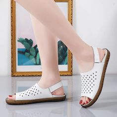 Mary Women's Comfortable Casual Sandal | Ultrasellershoes.com – Ultra Seller Shoes Non-slip Slip-on Slingback Sandals For Summer, Summer Non-slip Slip-on Slingback Sandals, Spring Flat Non-slip Sandals, White Non-slip Flat Heel Sandals, Non-slip Slingback Sandals For Spring Vacation, Spring Vacation Slingback Sandals With Non-slip Soles, Non-slip Round Toe Slingback Sandals For Summer, Spring Vacation Non-slip Slingback Sandals, Summer Non-slip Round Toe Slingback Sandals