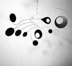 Hanging Mobile Black Low Ceiling Mobile Sculpture, Ceiling Art, Low Ceilings, Stainless Steel Rod, Mobile Art, Kinetic Art, Kinetic Sculpture, Hanging Mobile, Aqua Turquoise