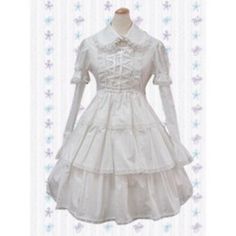 Sweet Lolita Dresses & High Quality Sweet Lolita Dress For Sale White Long Sleeves, Baby The Stars Shine Bright, Dream Dresses, Costumes For Sale, Suspender Dress, Lace Bows, Sweet Lolita, Lace Ruffle, One Piece Dress