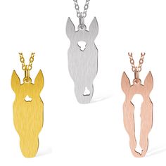 PRICES MAY VARY. ★ Premium Quality - Made of high-quality stainless steel and silver material, this horse pendant necklace is non-fading, anti-tarnishing, and scratch-resistant. ★ Unique Horse Jewelry - The chain is dainty but firm, and will not be easy to break. Our horse charm necklace with a special cutout silhouette design, you're bound to surprise your loved one. ★ Perfect Gift - The hollow horse charm necklace makes a beautiful gift for horse lovers. Best horse gifts for teen girls. ★ Note Horse Keepsake, Horse Head Silhouette, Horse Markings, Silhouette Necklace, Head Silhouette, Horse Pendant, Horse Necklace, Custom Horse, Horse Jewelry