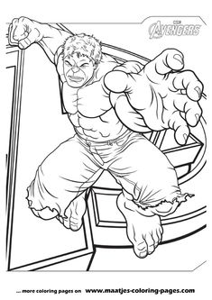 the incredible hulk coloring page for kids