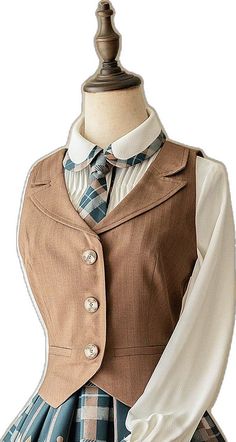 Classic Vest With Lapel Collar For Fall, Fitted Vest With Buttons And Lapel Collar, Fitted Vest With Lapel Collar For Fall, Fitted Beige Vest Outerwear, Beige Fitted Vest Outerwear, Tailored Vintage Fall Vest, Classic Beige Vest For Fall, Formal Beige Fall Vest, Retro Sleeveless Outerwear For Work