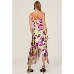 Multicolored polyester blend (98% Polyester, 2% Spandex). Hourglass. V-neck. Sleeveless. Back zipper closure. Imported. Badgley Mischka Dress, Rent The Runway, Closet Designs, Badgley Mischka, Pleated Dress, Floral Prints, Spandex, V Neck, Zipper