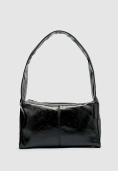 BRIE LEON Luca Shoulder Bag - Black Glossy on Garmentory Leon Logo, Brie Leon, Street Style Blog, Bare Necessities, Keep Jewelry, Leather Care, Sydney Australia, New Handbags, Natural Fabrics