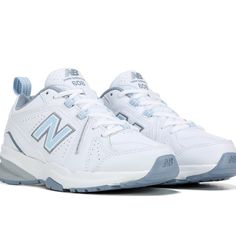 New Balance 608 V5 Trainer White & Blue Size 8 These Are Brand New Without Box!! Excellent Condition!! New Balance 608 V5, New Balance 608, Support Logo, Fits Inspo, Cross Training Shoes, Cute Sneakers, New Balance Women, New Balance Sneakers, Famous Footwear